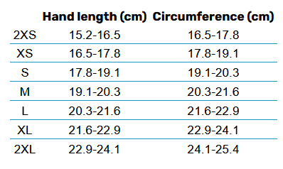 2025 ONeill Neoprene Gloves 0 Size Chart